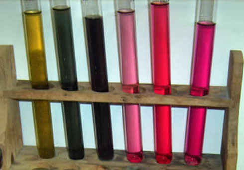 Farbreihe Vergleichslösung