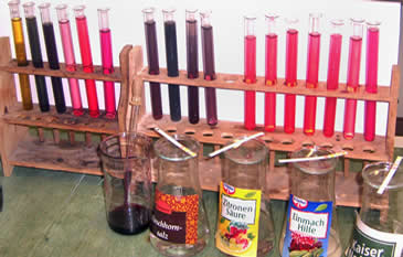 Farbreihe und pH-Wertbestimmung